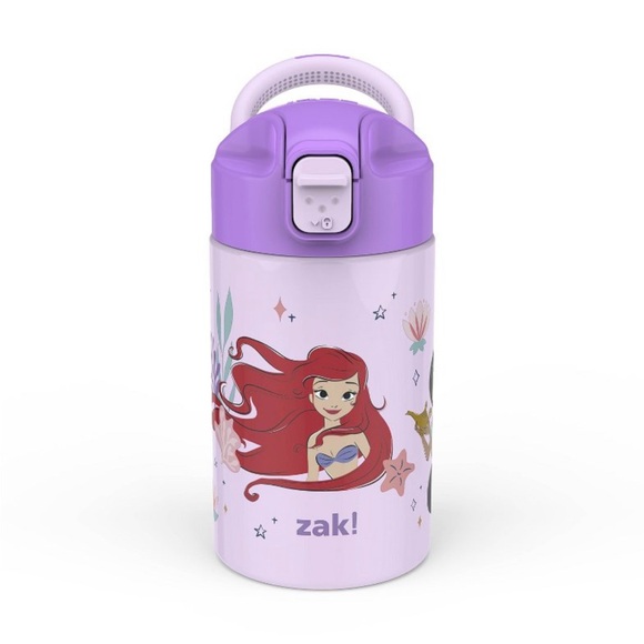 Zak Designs 14 fl oz Stainless Steel Vacuum Insulated Princess Water Bottle - Picture 1 of 4